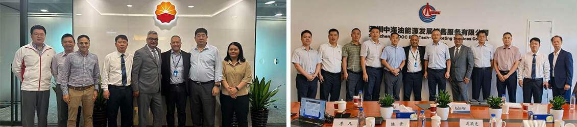 The team visits PetroChina and CNOOC.